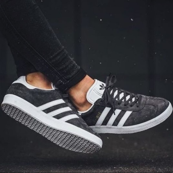 adidas gazelle womens dark grey